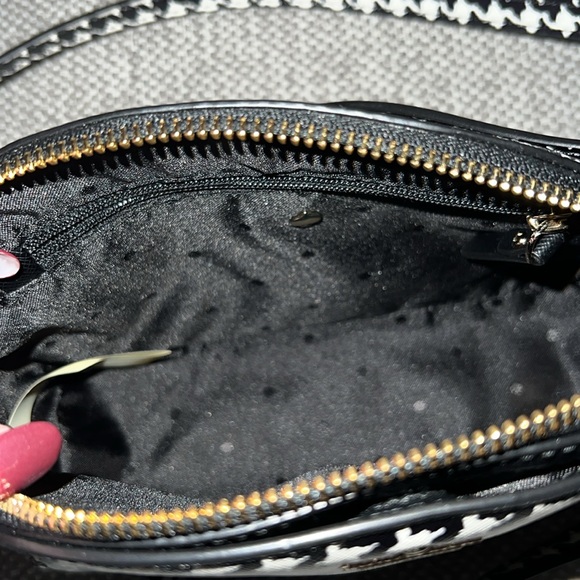Kate Spade Houndstooth Mini Dome Zip Top Purse - Picture 2 of 2